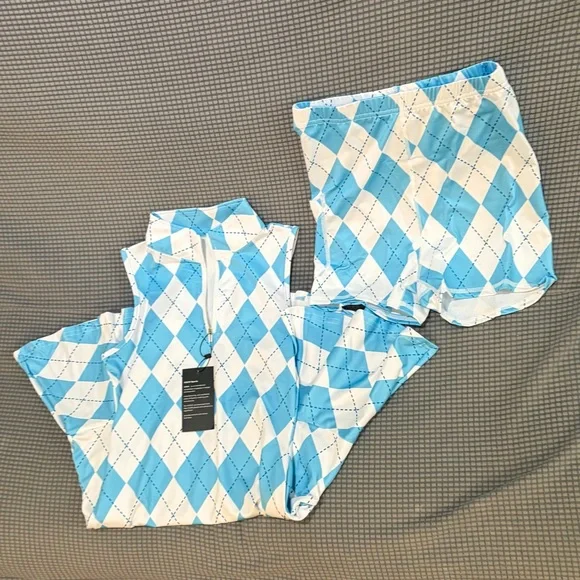 Tennis /Golf Argyle dress with shorts with pockets - Picture 5 of 6